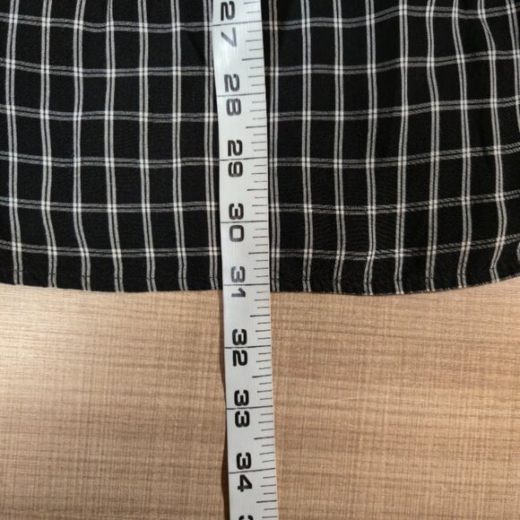 J. Jill Plaid Peter Pan Collar Top Women Size 3X Black Button Back Preppy Fall - Picture 6 of 9